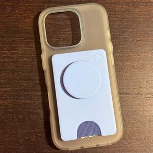 Sonix Frosted Matte Light Blue iPhone 16 Pro Case w/ Popsocket Phone Wallet